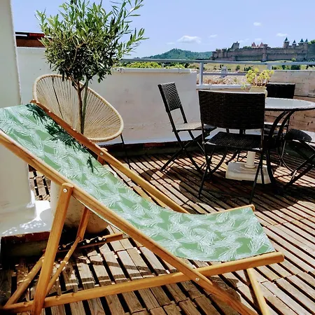 Appartement L'Oliveraie - La Cité plein les yeux Carcassonne Extérieur photo